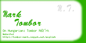 mark tombor business card